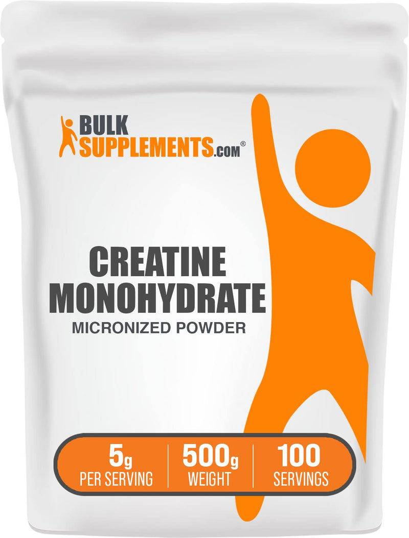 BULKSUPPLEMENTS.COM Creatine Monohydrate Powder - Creatine Pre Workout, Creatine for Building Muscle - 5g (5000mg) of Micronized Creatine Powder per Serving, Creatine Monohydrate 500g (1.1 lbs) 1.1 Pound (Pack of 1) - BeesActive Australia