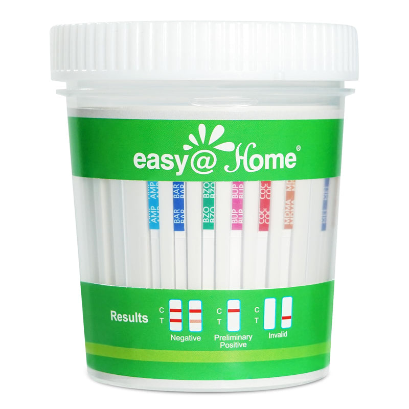 Easy@Home Drug Test Cup: Urine Drug Tests Kit, Testing All 12 Drugs AMP, BAR, BUP, BZO, COC, MDMA, MET, MOP 300, MTD, OXY, PCP, THC 50 in One Test Cup Kits，Built-in Test Strips, #ECDOA-6125B 5 Pack 5 Count (Pack of 1) - BeesActive Australia