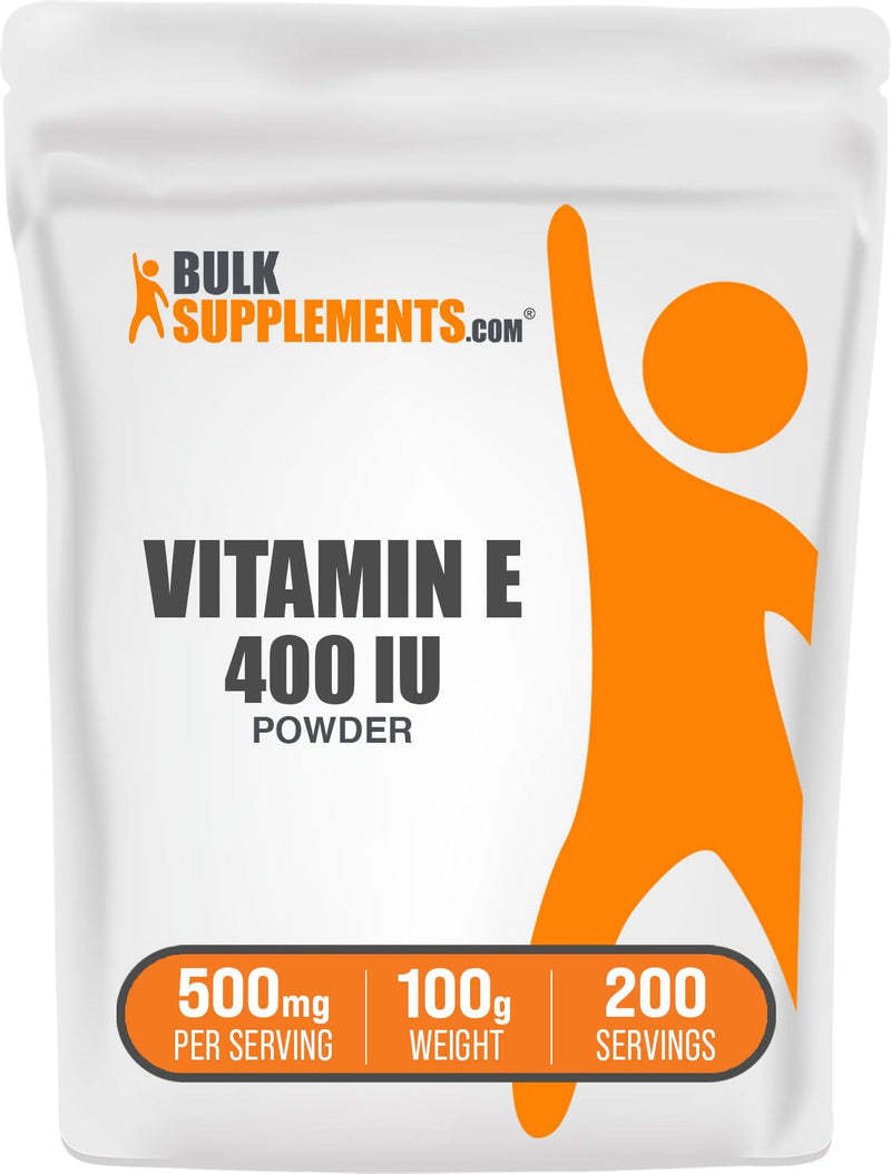 BulkSupplements.com Vitamin E 400 IU Powder - as D-Alpha Tocopherol, Nutritional Supplements - Gluten Free, 500mg per Serving, 100g (3.5 oz) (Pack of 1) 100 Gram - BeesActive Australia