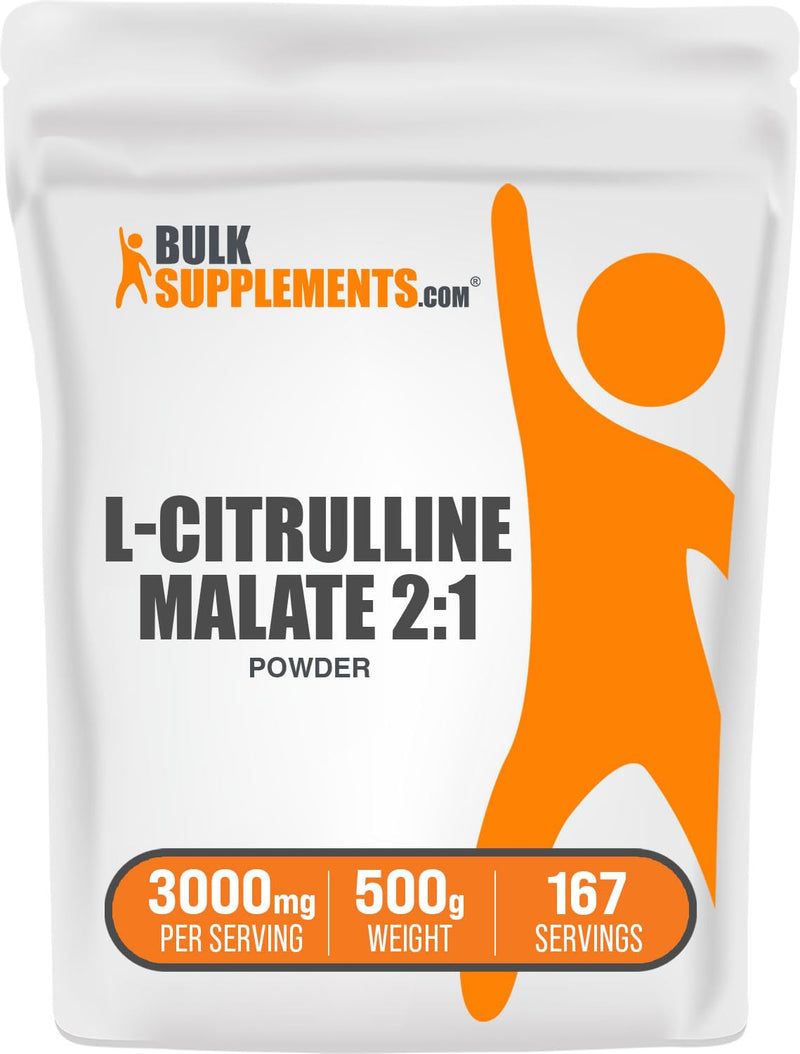 BULKSUPPLEMENTS.COM L-Citrulline Malate 2:1 Powder - L Citrulline Malate Supplement, Citrulline Malate Powder - Unflavored & Gluten Free - 3g per Servings, 167 Servings, 500g (1.1 lbs) 1.1 Pound (Pack of 1) - BeesActive Australia