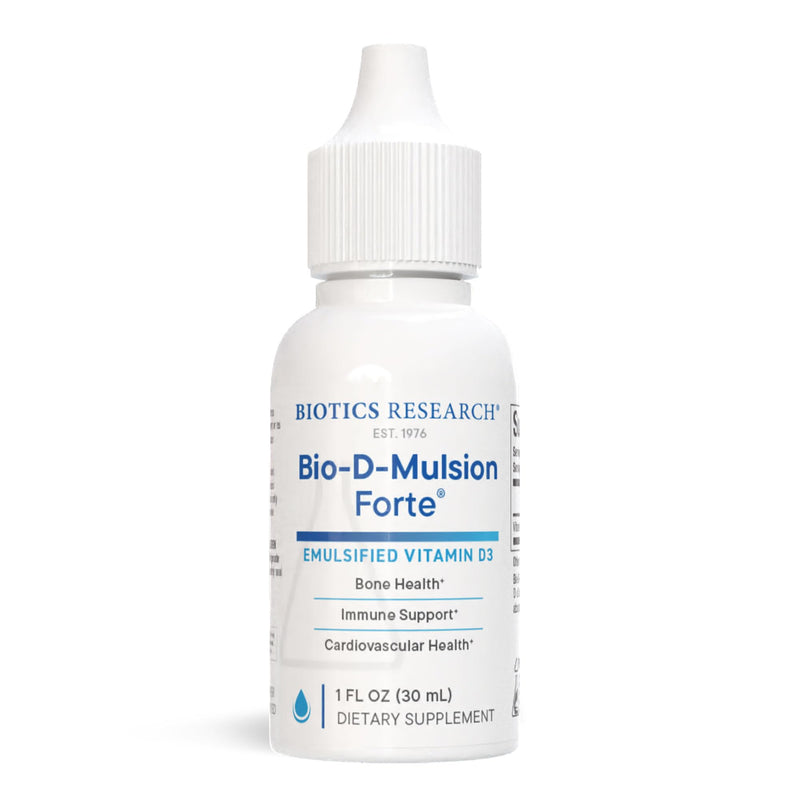 BIOTICS RESEARCH Bio-D-Mulsion Forte Liquid Vitamin D Drops 4000 IU – Vitamin D3 2000iu /Drop for Adults –Best Absorption, Strengthens Bones, Supports Cardiovascular & Immune System -1 fl oz 1 Fl Oz (Pack of 1)