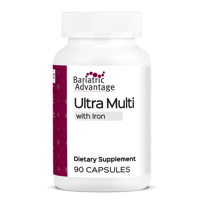 Bariatric Advantage Ultra Multivitamin with Iron, 90 Capsules | Ultra Multi with Iron, Capsule Format Multivitamin, Full B Vitamin Complex, with Vitamin C, Chromium and More 90 Count (Pack of 1)