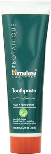 Himalaya Herbal Healthcare Neem & Pomegranate Toothpaste, Net Wt. 5.29 Ounce Tube, Packaging May Vary (Pack of 6)