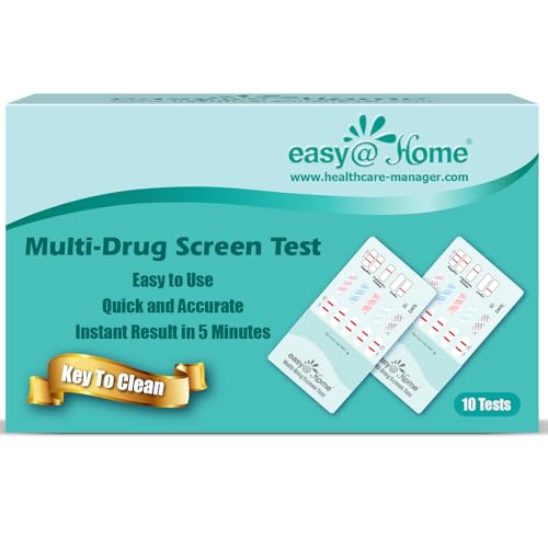 Easy@Home 5 Panel Urine Drug Test Kit - 10 Pack Multi Drug Screening Test 10 Tests