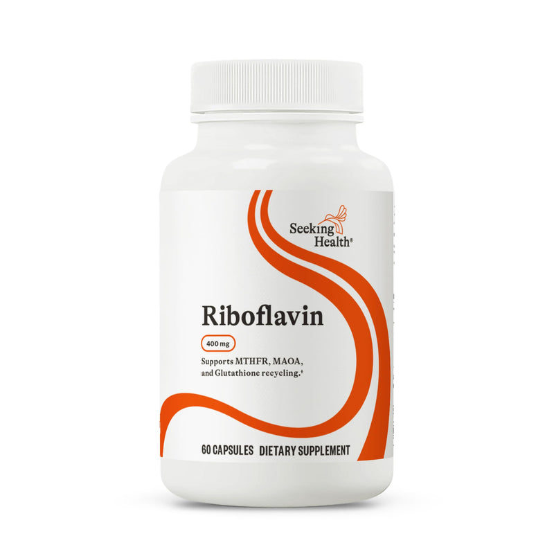 Seeking Health Riboflavin - Vitamin B2 Supplement for Methylation Support - Support Homocysteine Metabolism with Antioxidant Ingredients - 400 mg, 60 Capsules