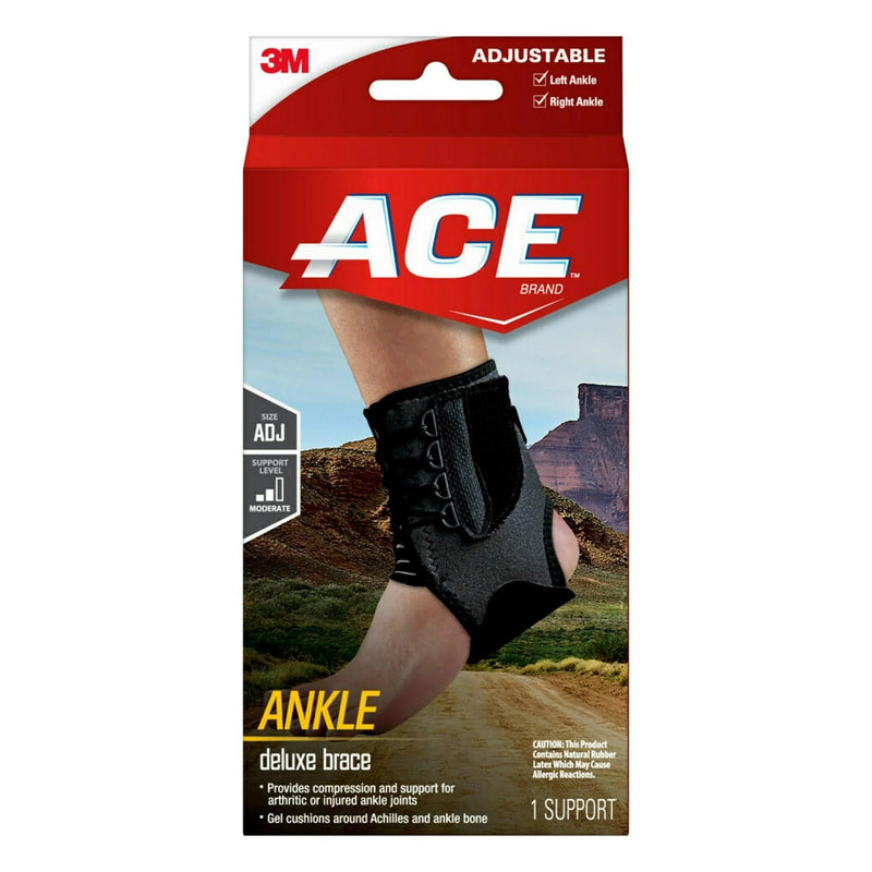 Ankle Brace, Deluxe, Adjustable, Moderate-Stabilizing Support 1 ct (Pack of 2)