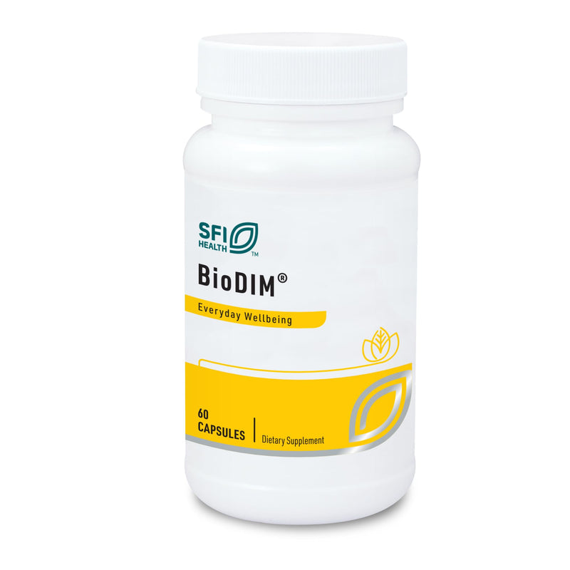 SFI Health Klaire Labs BioDIM - 150mg Diindolylmethane Supplement - Promotes Healthy Estrogen Metabolism in Men & Women - Patented, Bioavailable DIM - Dairy & Gluten-Free (60 Capsules)