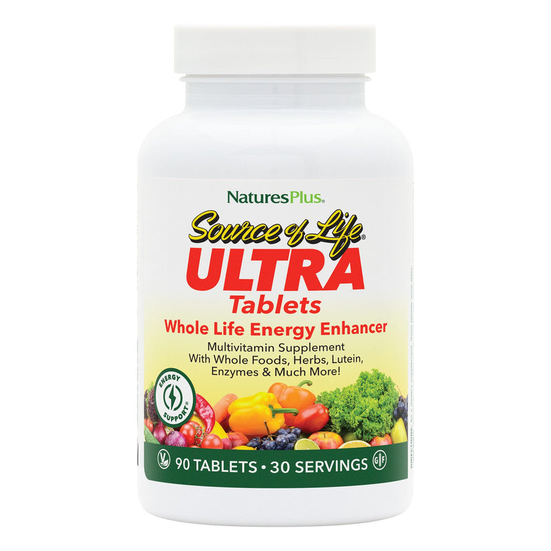 NaturesPlus Ultra Source of Life Multivitamin - 90 Tablets - Supports Immune Health, Energy & Overall Well-Being - with Lutein & Vitamin D3 - Vegetarian & Gluten Free - 30 Servings 90 Count (Pack of 1)