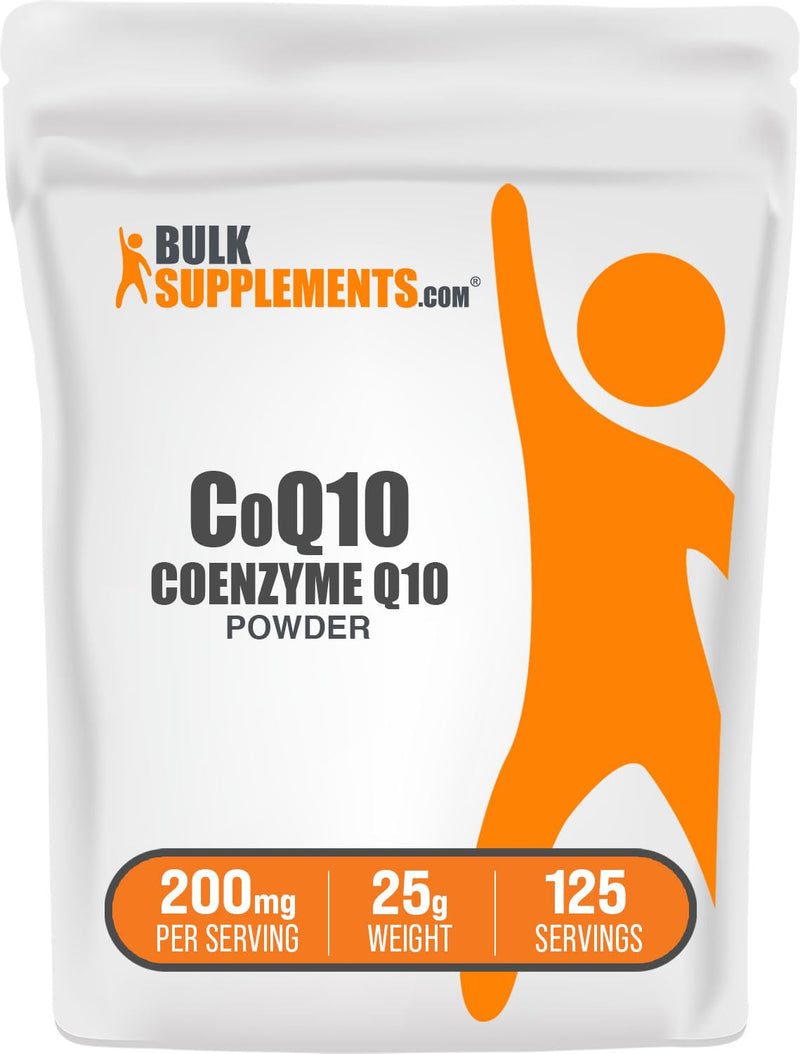 BulkSupplements.com Coenzyme Q10 Powder - Coenzyme Q10 200mg Supplement, Nutritional Supplement - Gluten Free, 200mg per Serving, 25g (0.88 oz) (Pack of 1) 0.88 Ounce (Pack of 1)