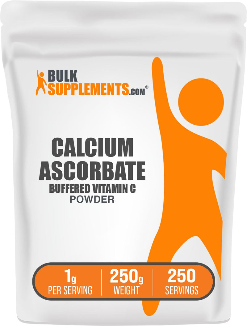BulkSupplements.com Calcium Ascorbate Powder - Buffered Vitamin C Supplement, Calcium Powder - Vegan & Gluten Free, 1g per Serving, 250g (8.8 oz) (Pack of 1) 8.82 Ounce (Pack of 1)