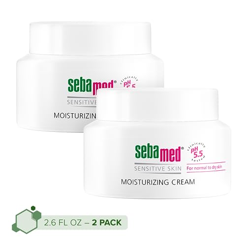 SEBAMED Moisturizing Face Cream for Sensitive Skin Antioxidant pH 5.5 Vitamin E Hypoallergenic 2.6 Fluid Ounces (75mL) Ultra Hydrating Dermatologist Recommended Moisturizer (Pack of 2) 2.55 Fl Oz (Pack of 2)