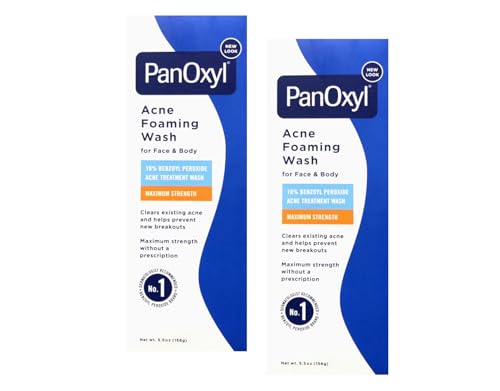 PanOxyl 10% Acne Foaming Wash 5.5 Ounce (Value Pack of 2) 5.5 Ounce (Pack of 2)