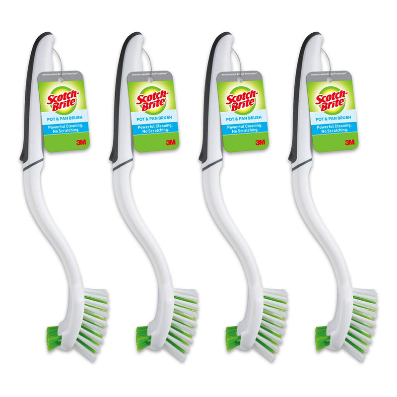 Scotch-Brite Pot and Pan Brush, Dish Brush for Cleaning Kitchen and Household, Dish Brushes Safe for Cookware and More, 4 Dish Brushes Pot, Pan and Dish Brush - BeesActive Australia