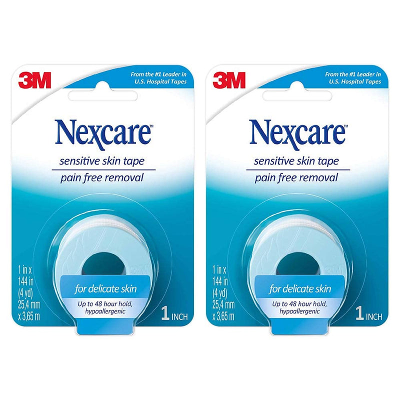 Nexcare Sensitive Skin Tape, 1 in x 4 yds, 2 Count (Pack of 1) - BeesActive Australia