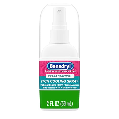 Benadryl Extra Strength Itch Cooling Spray, Topical Analgesic 2 fl. oz 2 Fl Oz (Pack of 1)