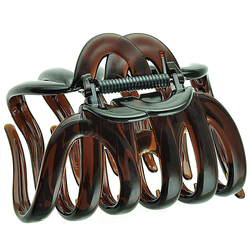 Camila Paris AD718 Octopus French Hair Clips for Women Thick Hair, Large Hair Clips for Thick Hair for Curly Wavy Long Hair, Strong No-Slip Grip Hair Claw Clip Big Hair Clips for Women. Made in France Tortoise Shell - BeesActive Australia