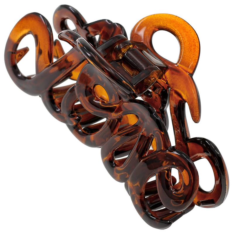 Camila Paris CP1380 French Hair Clip for Women, 3.25 inch Girls Hair Claw Clips Jaw Tortoise Cellulose, Fashion Durable and Styling Hair Accessories for Women, Strong Hold No Slip Grip, Made in France 3.23 Inch (Pack of 1) Brown - BeesActive Australia