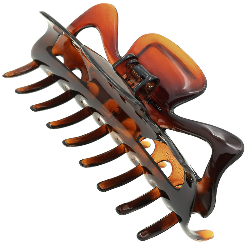 Camila Paris CP41 French Large Hair Clips for Women Thick Hair for Long Curly Wavy Hair, Girls Hair Claw Clip, Durable Styling Big Claw Clip for Thick Hair, Strong Hold No Slip Grip, Made in France Tortoise Shell 4.5" - BeesActive Australia