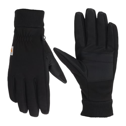 Carhartt Men's Wind Fighter Thermal-Lined Fleece Touch-Sensitive Knit Cuff Glove X-Large Black