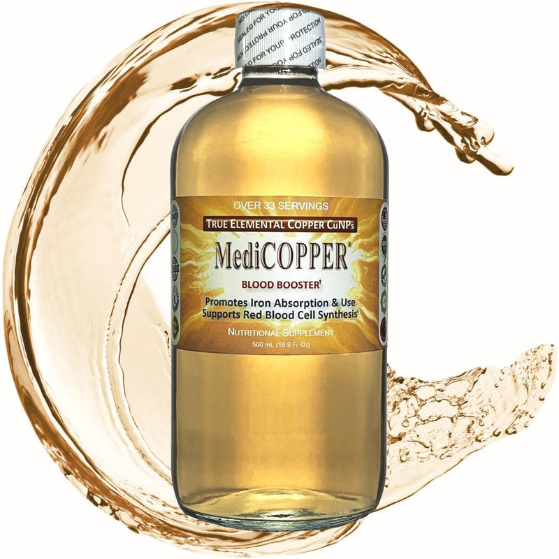 True Colloidal Copper - 500 mL in a BPA Free Plastic Bottle Unflavored 16.91 Fl Oz (Pack of 1)