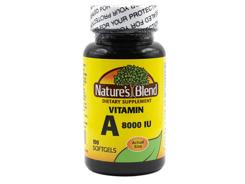 Nature's Blend Vitamin A 8,000 IU 100 Softgels - BeesActive Australia