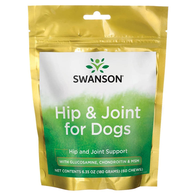 Swanson Glucosamine & Chondroitin for Dogs Hip & Joint with Msm 6.35 Ounce (180 g) Pkg 1 - PawsPlanet Australia