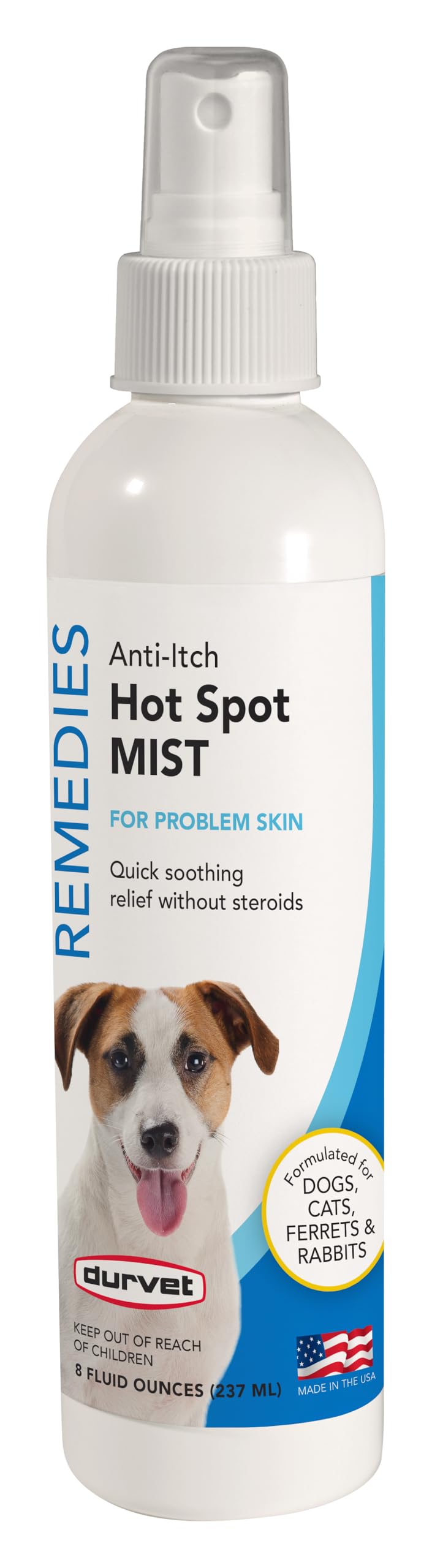 Durvet 011-51119 Naturals Anti-Itch Hot Spot Mist, 8 oz, Clear