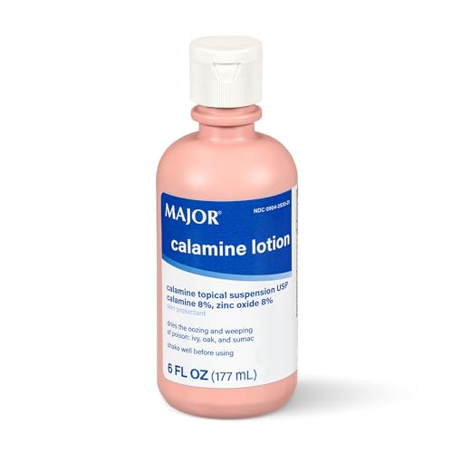 MAJOR Calamine Lotion - Calamine Topical Suspension USP Skin Protectant - 6 Fl Oz (177 mL) (1 Pack) 6 Fl Oz (Pack of 1)