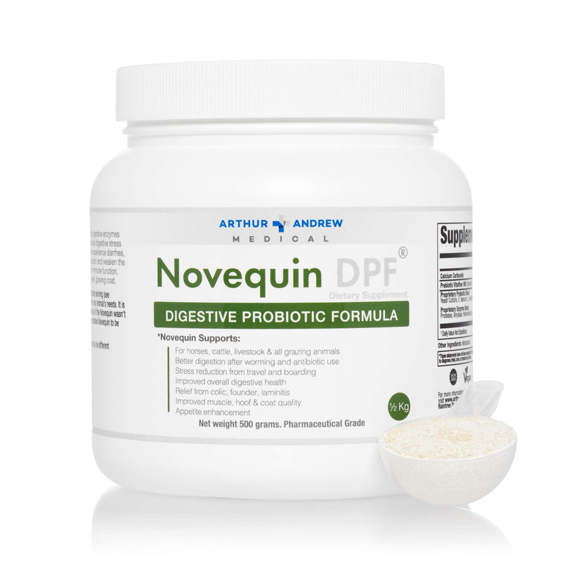 Arthur Andrew Medical, Novequin DPF, Digestive Probiotic Formula for Large Animals, Prebiotics, Probiotics, and Enzymes, Non-GMO, 500 grams 500 g - BeesActive Australia