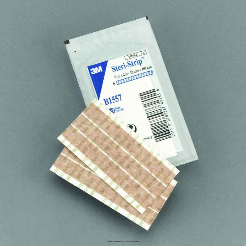 3M Steri-Strip Blend Tone Skin Closure-Size: 1/2" x 4" (12 x 100 mm): Packaging: 6 Strips / Envelope - UOM = Each 1