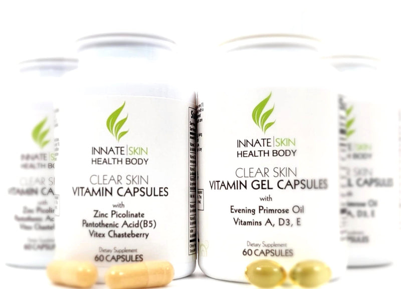 Clear Skin Acne Vitamin System | 20 Antioxidants, Botanicals & Minerals | 60 Count | Pack of 4 | 240 Total Capsules 60 Count (Pack of 4)
