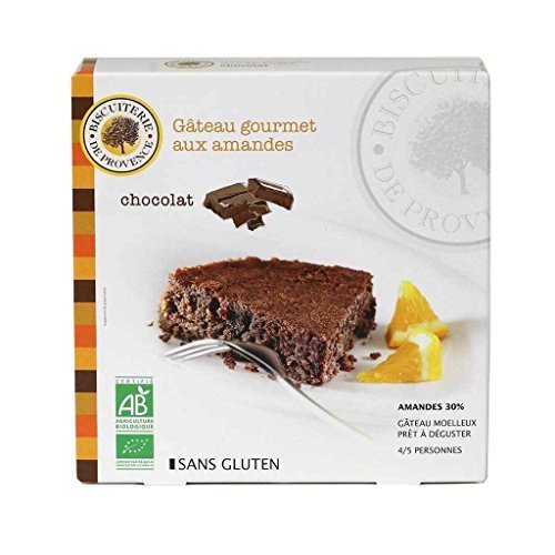 Biscuiterie De Provence, Organic Chocolate Almond Cake (Gluten-Free, Flourless), Ready to Eat, Made in France, 225 Grams (7.94 Ounces) Choc Almond - BeesActive Australia