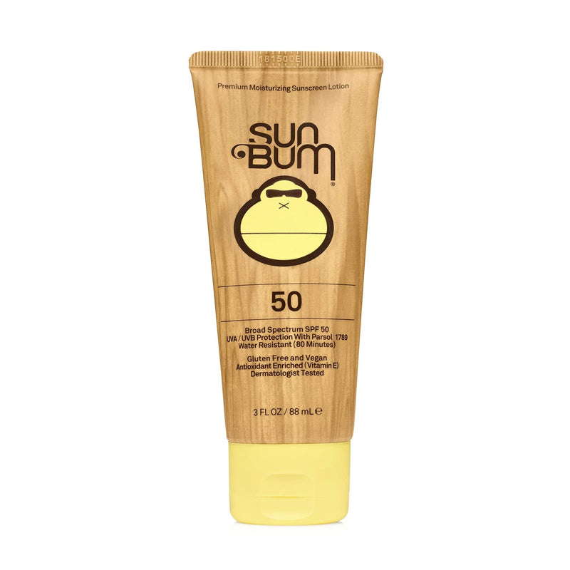 Sun Bum Original SPF 50 Sunscreen Lotion | Vegan and Hawaii 104 Reef Act Compliant (Octinoxate & Oxybenzone Free) Broad Spectrum Moisturizing UVA/UVB Sunscreen with Vitamin E | 3 oz 3 Fl Oz (Pack of 1) - BeesActive Australia