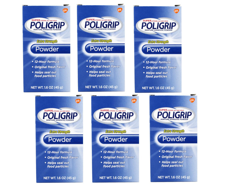 Super Poli-Grip 07801 Denture Powder (Pack of 6)