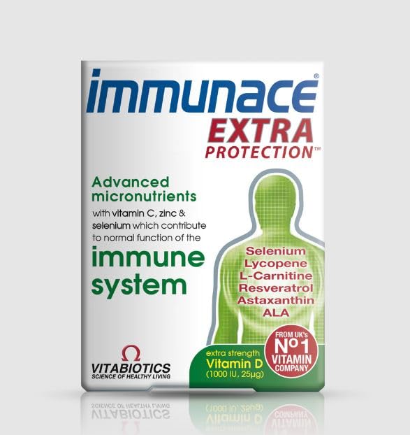 Vitabiotics Immunace Extra Protection (30 Tablets) X 2 Twin Deal Pack 30Tabs