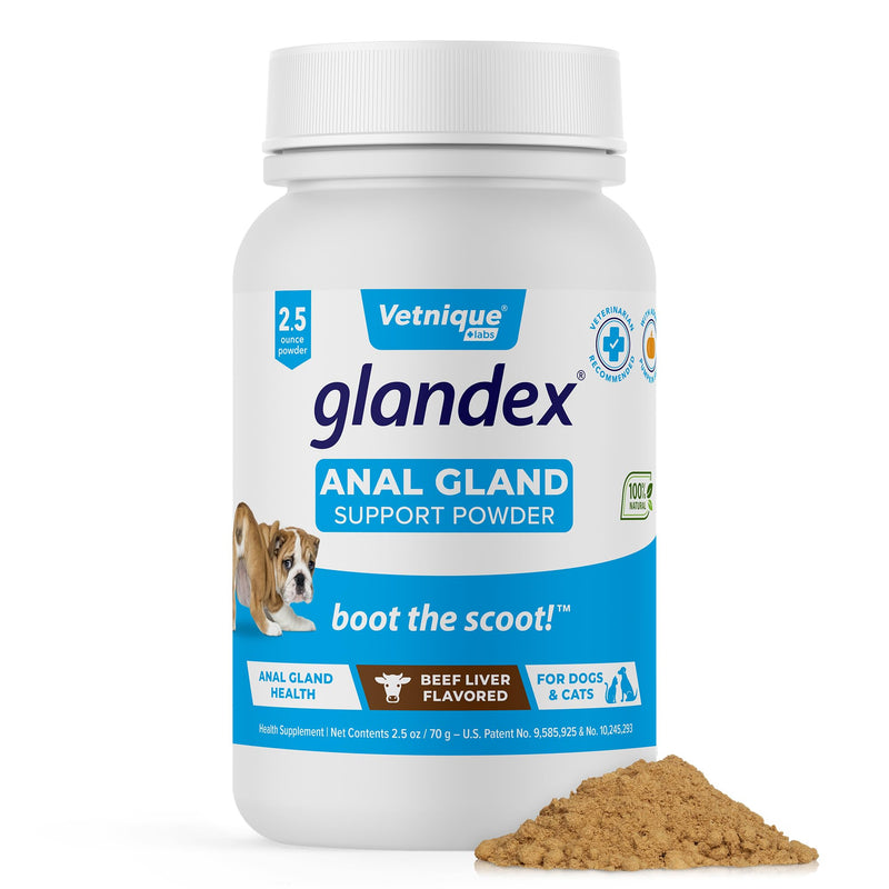 Glandex Dog Fiber Supplement Powder for Anal Glands with Pumpkin, Digestive Enzymes & Dog Probiotics for Digestive Health - Vet Recommended - Boot The Scoot (Beef Liver, 2.5oz Powder) Beef Liver 2.5 oz - BeesActive Australia