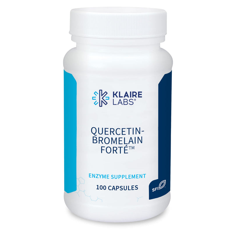 Klaire Labs Quercetin-Bromelain Forte - Immune & Seasonal Support Enzymes with Pancreatic, Proteolytic, Bromelain, Papain Enzymes & Bioflavonoids (100 Capsules) - BeesActive Australia