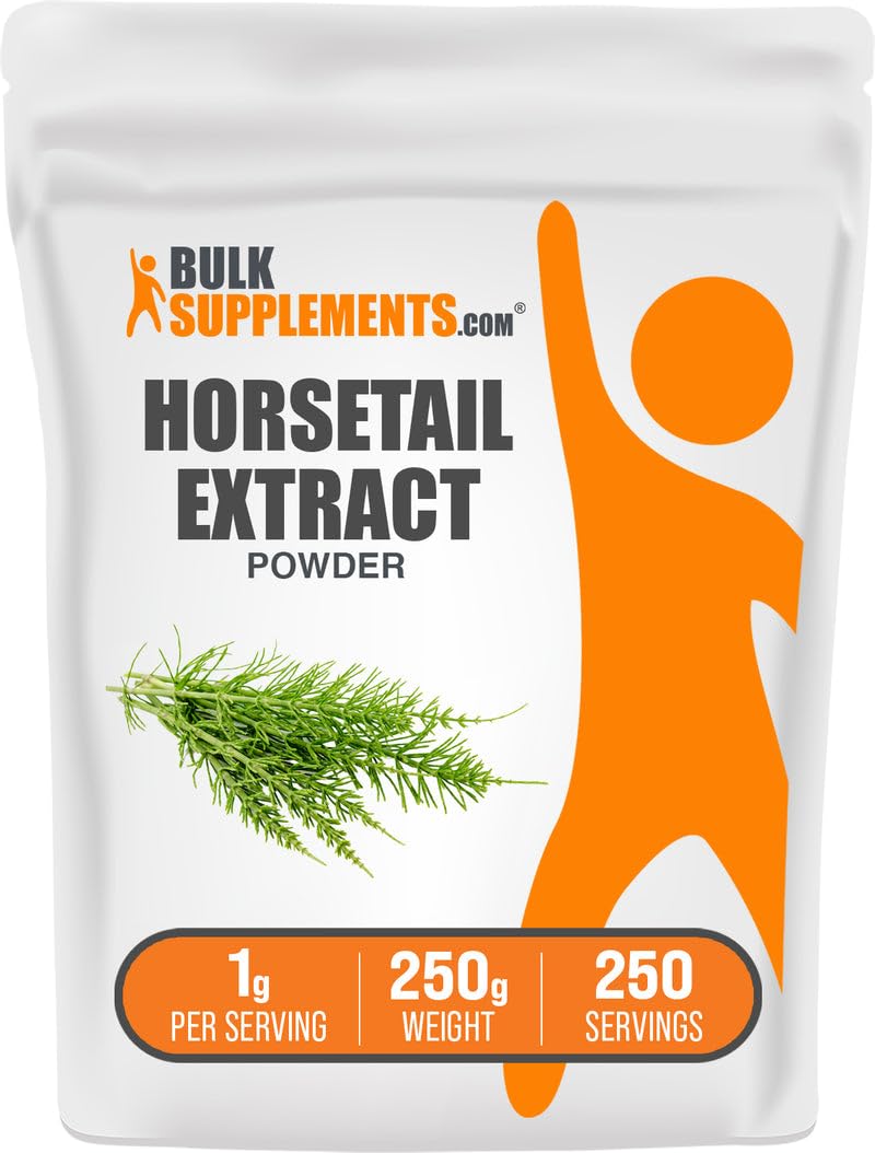 BulkSupplements.com Horsetail Extract Powder - Horsetail Herb - Silica Supplements, Gluten Free, 1g per Serving, 250g (8.8 oz) (Pack of 1) 8.8 Ounce (Pack of 1) - BeesActive Australia