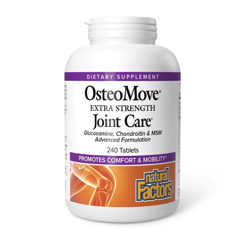 Natural Factors, OsteoMove Joint Care, Extra Strength Support for Joint and Bone Health, Non-GMO, 240 tablets (120 servings) 240 Count (Pack of 1)