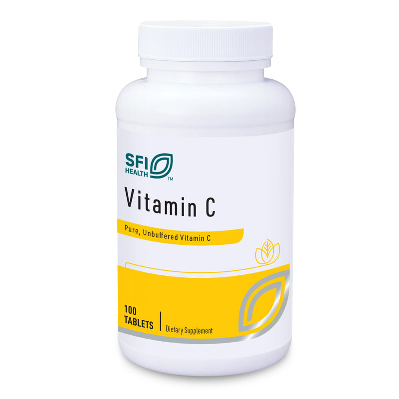 SFI Health Klaire Labs Vitamin C, 100 Tablets | 1000 Milligrams L-Ascorbic Acid in Coated Tablets to Protect from Oxidation