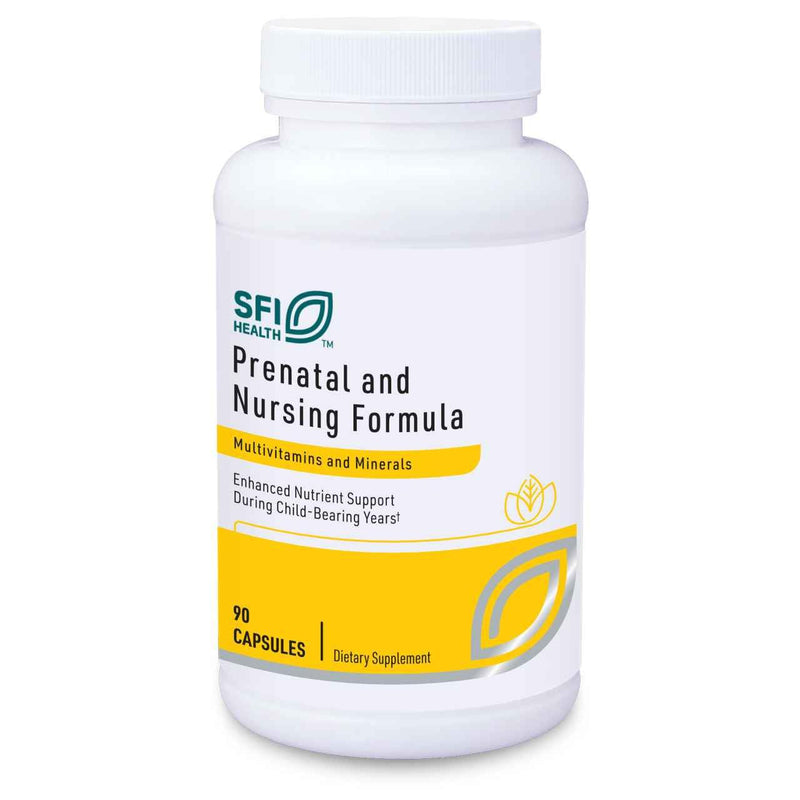 SFI Health Klaire Labs Prenatal & Nursing Formula, 90 Capsules | Nutritional Support During Preconception, Pregnancy & Breastfeeding, Absorbed Multiitamin & Mineral Supplement for Women