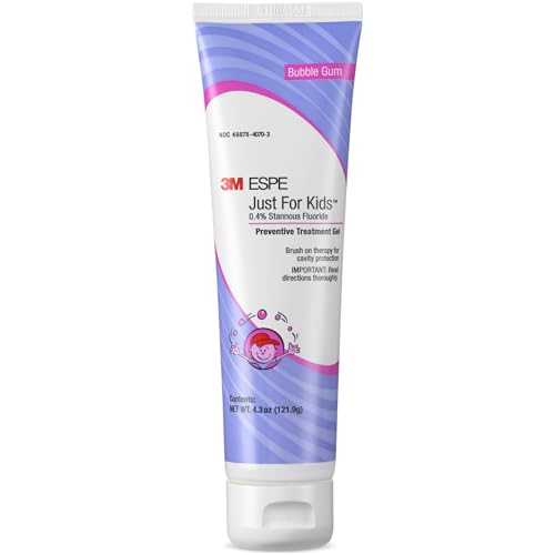 3M 70201400762 Just for Kids 0.4% Stannous Fluoride Brush On Gel, Extra Cavity Protection, 4.3 oz