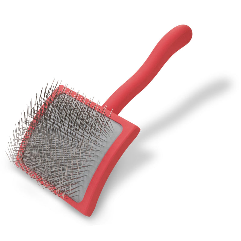 Chris Christensen Big G Dog Slicker Brush for Dogs (Goldendoodles, Labradoodles, Poodles), Groom Like a Professional, Fluff Detangle Style, Saves Time Energy, Coral, Large - BeesActive Australia