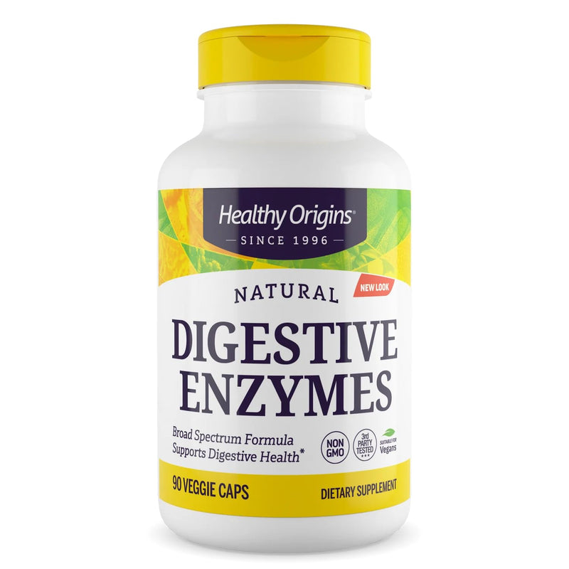 Healthy Origins Digestive Enzymes Broad Spectrum, 90 Veggie Caps 90 Count (Pack of 1)