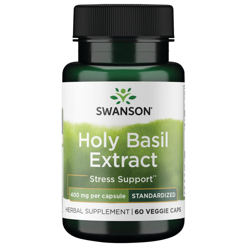 Swanson Holy Basil (Tulsi) Extract 400 Milligrams 60 Veg Capsules - BeesActive Australia