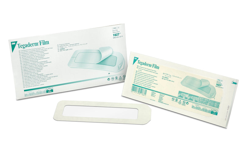 3M™ Tegaderm™ Transparent Film Dressing Frame Style, 1627, 4 in x 10 in (10 cm x 25 cm), 20/ct 4ct/Case