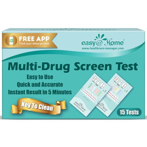 Easy@Home 6 Panel Urine Drug Test Kit - 15 Pack Multi Drug Screening Tests 15 Count (Pack of 1)