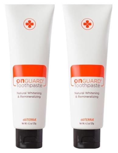 doTERRA On Guard Natural Whitening Toothpaste Fluoride-Free with Hydroxyapatite 4.2oz (2 Pack) 4.2 Ounce (Pack of 2)