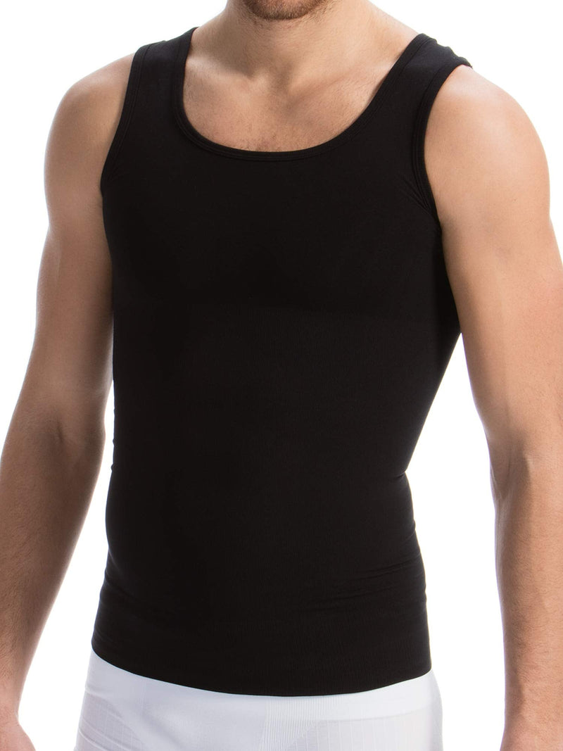 Farmacell 417 Men's Tummy Control Body Shaping Vest, 100% Made in Italy X-Large Black - BeesActive Australia