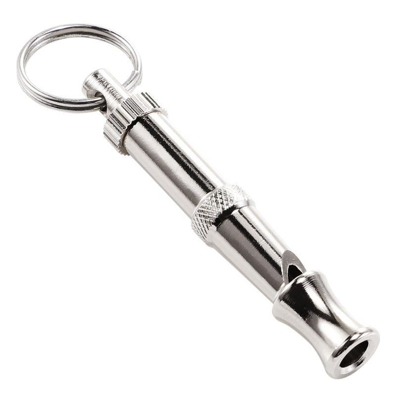 uxcell 1PC Dog Whistle to Stop Barking, Adjustable Sound Pitch Dog Whistle with Keychain, Professional Recall Pet Puppy Cat Dog Training Whistle for Bad Behavior, Silver Tone - BeesActive Australia